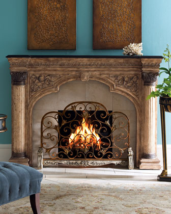 Arched Fireplace Screen   The Horchow Collection