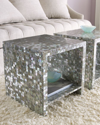 Bernhardt Abalone Side Table   The Horchow Collection