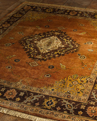 Chocolate Copper Medallion Rug   The Horchow Collection