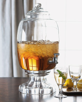 Clear Glass Beverage Server   The Horchow Collection