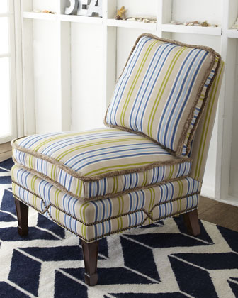 Lee Industries Moira Striped Chair   The Horchow Collection