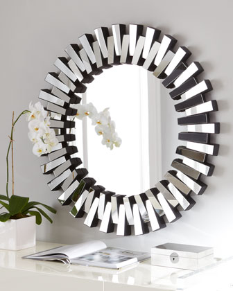 Mingling Slats Mirror   The Horchow Collection