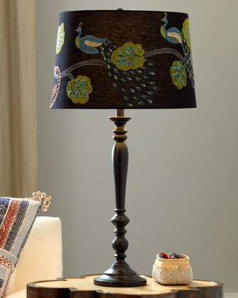 Peacock Shade Lamp   The Horchow Collection