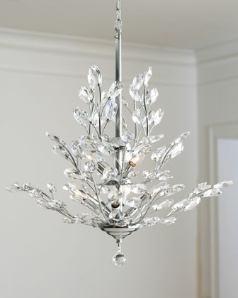 Silver Leaf Upside Down Chandelier   The Horchow Collection