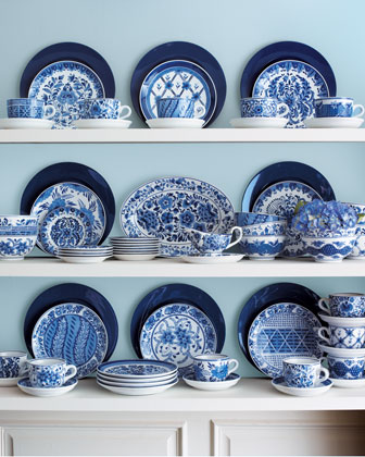 Traditional Blue & White Dinnerware   The Horchow Collection